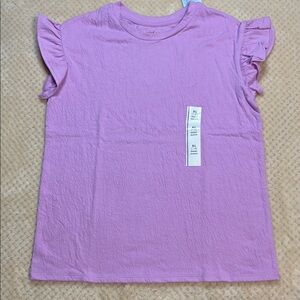 Cat & Jack Pink Ruffle Sleeve Tee